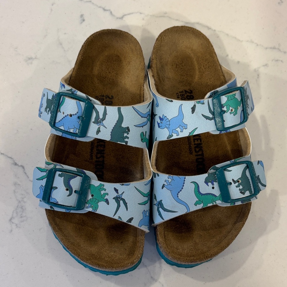 Birkenstock Kids Dinosaur Sandals - Blue and Green